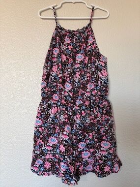 SO Kids Floral One-Piece Romper in Black, Pink, Blue